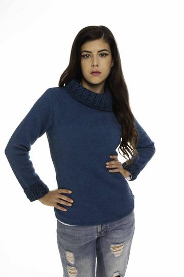 Merino Possum Koru Two Tone Jumper